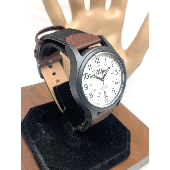 Timex Men's Watch TW4B08200 Expedition Quartz Indiglo White Dial Nylon Leather - Picture 15 of 15